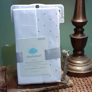 ⛅⛅Cloud island 2 pack Bassinet fitted Sheets⛅⛅